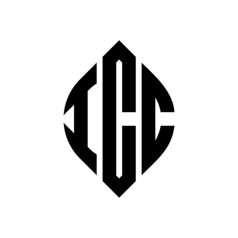 Diseño De Logotipo De Letra De Círculo Icc Con Forma De Círculo Y Elipse Letras De Elipse Icc