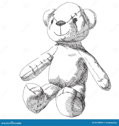 Hand Drawn Teddy Bear Stock Vector Image 50148094