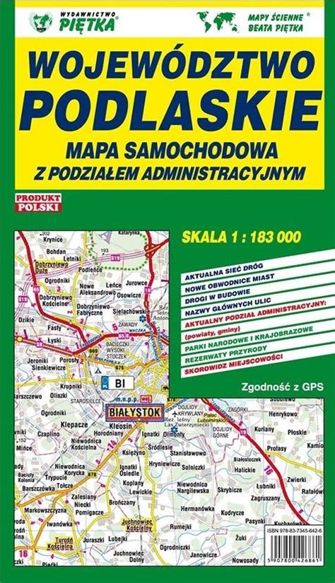 Województwo Podlaskie 1 183 000 mapa samochodowa 8 85 zł Allegro