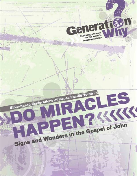 Do Miracles Happen?: Signs and Wonders in the Gospel of John - Shine Curriculum - Living In God ...