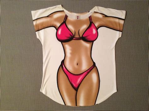 S Sexy Bikini Body Cover Up Tee Shirt