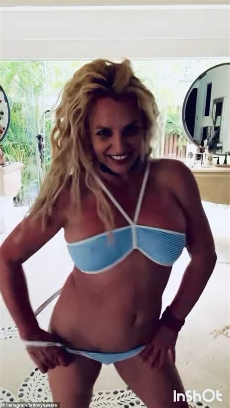 Britney Spears Twirls Vigorously In A Baby Blue Bikini And Hints At A Recent Jet Ski Injury