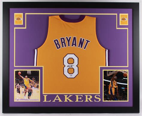 Kobe Bryant Signed Lakers X Custom Framed Jersey Psa Coa