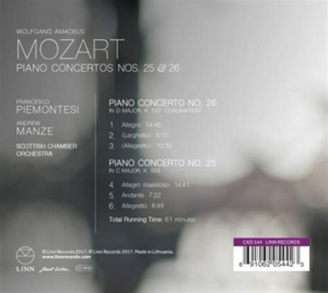 Mozart Piano Concertos Nos Francesco Piemontesi La Bo Te