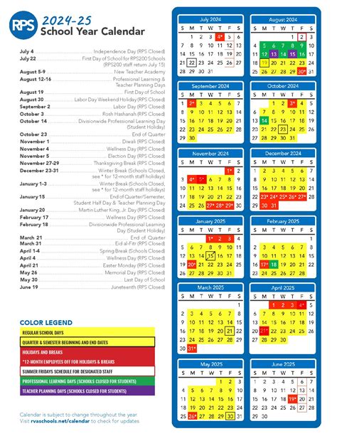 Richmond Public Schools Calendar 2024-25 | RPS Virginia