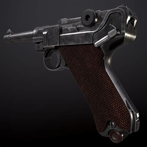 Luger pistol model - TurboSquid 1687492