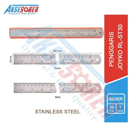 Penggaris Besi Stainless Steel Joyko Rl St Cm Ruler Mistar