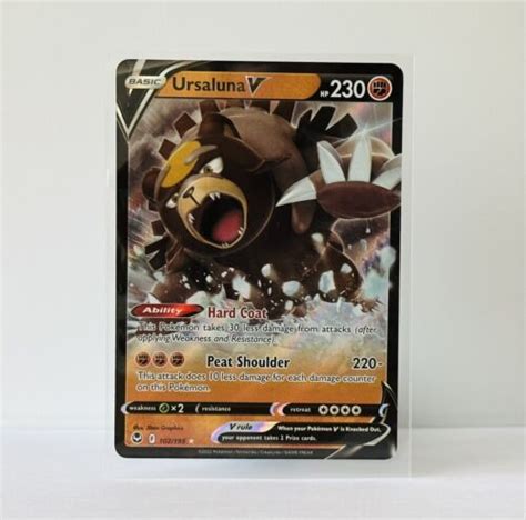 Pokemon Tcg Silver Tempest Ursaluna V Half Art Card Pack