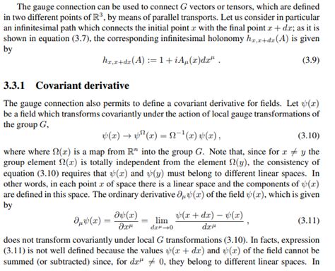 Differential Geometry Derivation Of Covariant Derivative By Means Of