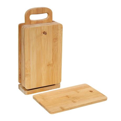 Set X Tablas En Madera P Picar Cortar Con Soporte De Cocina Natural