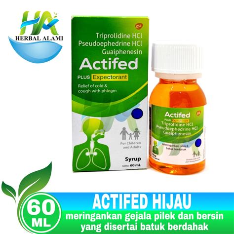 Jual Actifed Plus Expetorant Hijau Ml Obat Batuk Berdahak Pilek