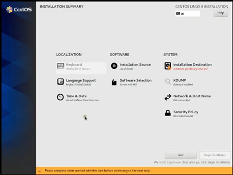 Centos 8 Installation With Screenshots Server With Gui System Zone