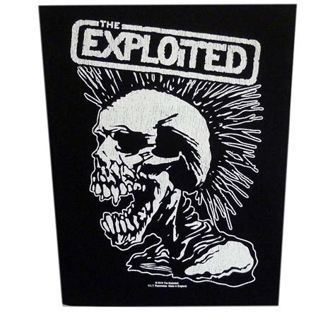 Exploited Vintage Skull Backpatch Unkind Merchandise Oficial Produtos