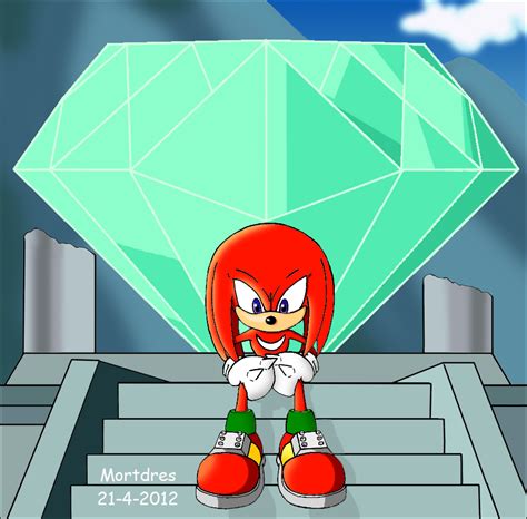 Knuckles And Master Emerald By Mortdres On Deviantart