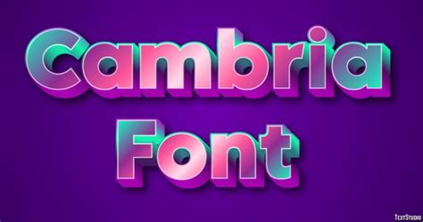 Cambria Font Font | Text effects, Cambria font, Custom fonts