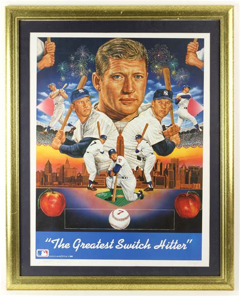 Lot Detail Mickey Mantle New York Yankees X Framed