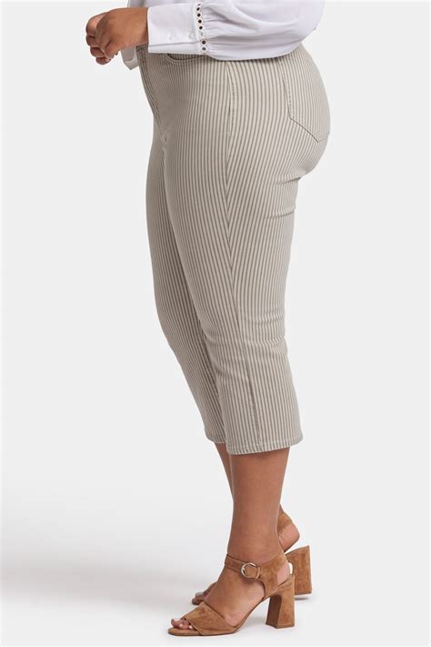 Joni Relaxed Capri Jeans In Plus Size With High Rise - Sandbar Stripe ...