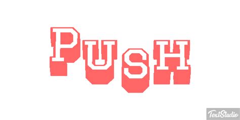 Push Word Animated  Logo Designs