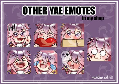 Yae Miko Twitch Discord Emotes Genshin Impact Etsy Israel