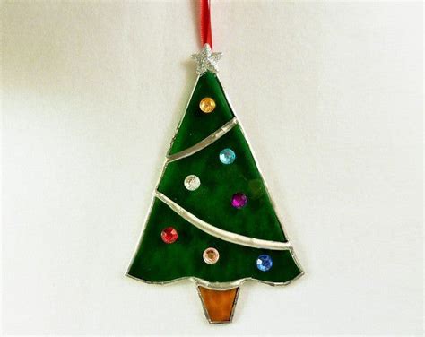 Stained Glass Santa Christmas Ornament Suncatcher Winter Etsy Stained