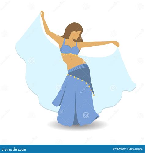 Man Dancer In Traditional Indian Clothes Performing Folk Dance Vector