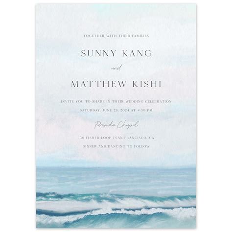 Beach Themed Wedding Invitations