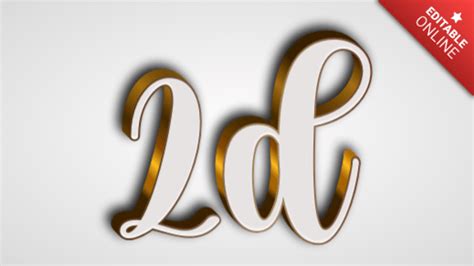 white gold text effect generator