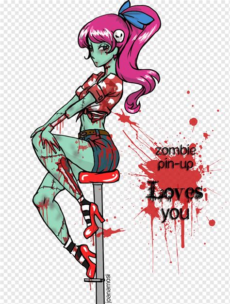 Zombie Pin Up Girl Cartoon