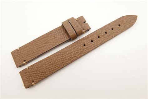 14mm 14mm Brown Genuine EPSOM CALF Skin Leather Watch Strap Band