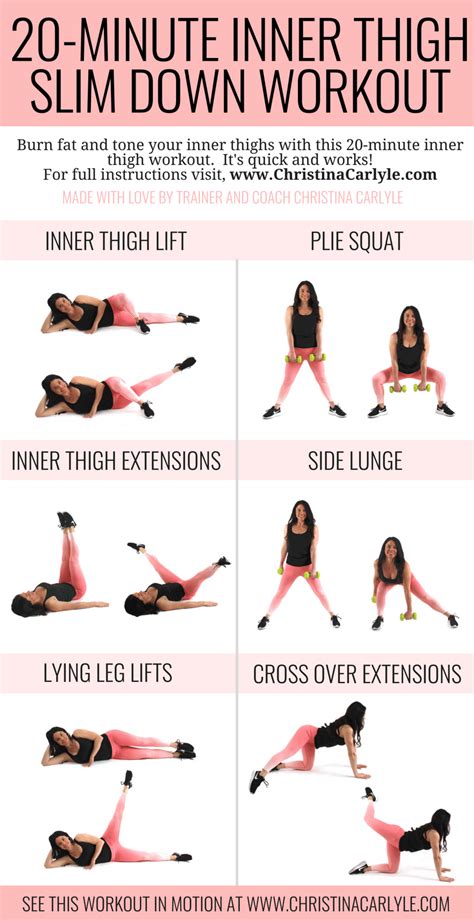 20 Minute Inner Thigh Slim Down Workout For Tight Toned Thighs