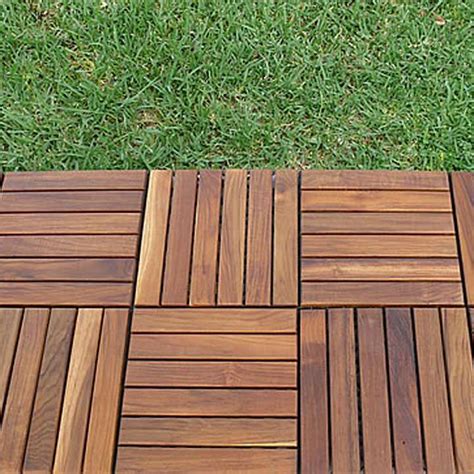 Classic Interlocking Teak Floor Tiles Frontgate Teak Flooring Teak