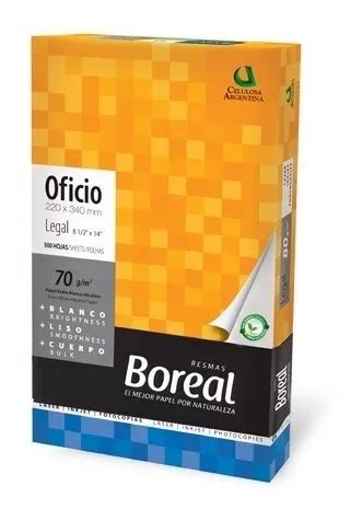 Resma Oficio Boreal 70gr 500 Hojas