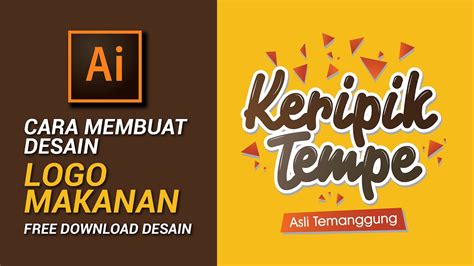 Cara Membuat Desain Logo Keripik Tempe Youtube