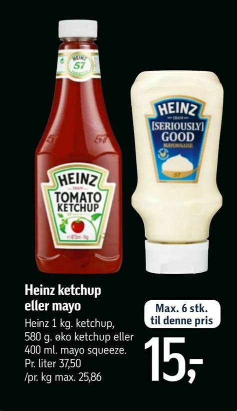 Heinz Ketchup Eller Mayo Tilbud Hos F Tex