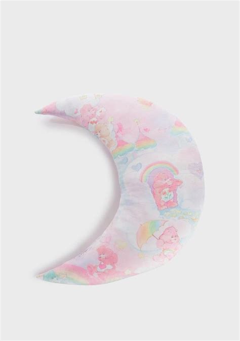 Dolls Kill X Care Bears Crescent Moon Graphic Throw Pillow Multi In