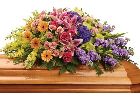 Garden Of Sweet Memories Casket Spray Casket Flowers Funeral Flower