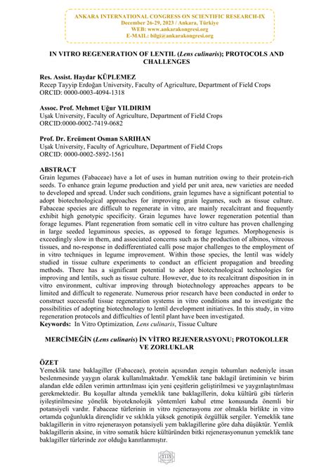 PDF IN VITRO REGENERATION OF LENTIL Lens Culinaris PROTOCOLS AND