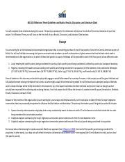 Bio Milestone Three Guidelines And Rubric Results Discussion And