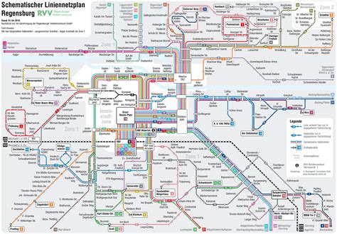 Schematischer Liniennetzplan Regensburg Regensburger Verkehrsverbund