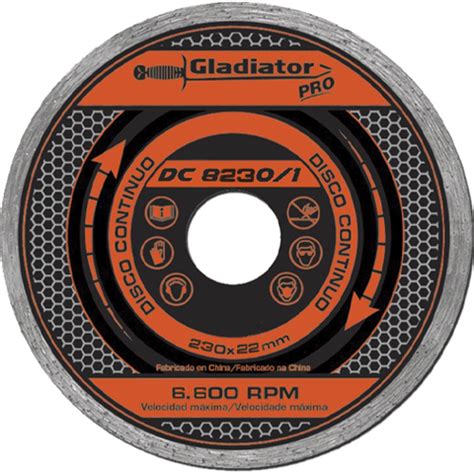 Disco De Corte GLADIATOR Pro Diamante Continuo 230mm