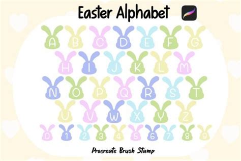 Easter Alphabet Brush Procreate Graphic By Chorry Studio Creative Fabrica