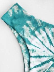 65 OFF 2022 ZAFUL Tie Dye High Leg Scoop Neck Bikini Swimsuit In MULTI C ZAFUL