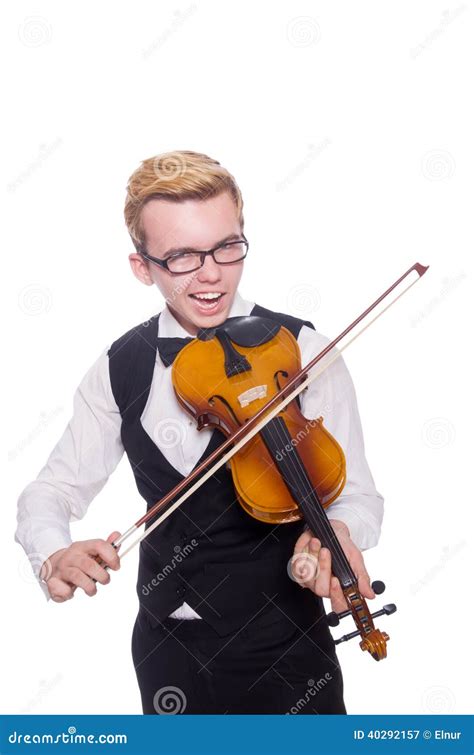 Funny Violin Player Stock Image Image Of Beautiful Instrument 40292157