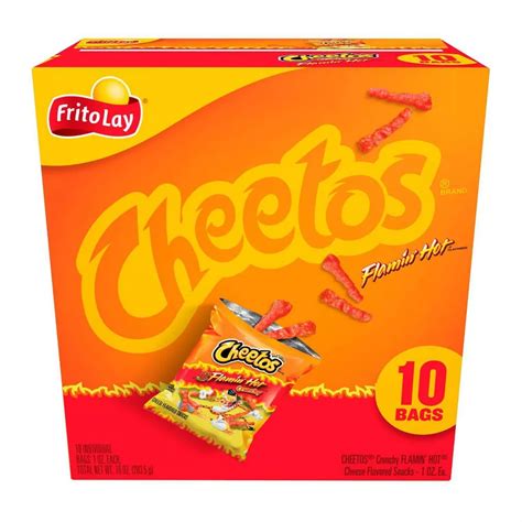 Cheetos Flamin Hot Cheese Flavored Snacks 10ct Walmart