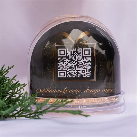 Glob De Birou Personalizat Cu Poz Mesaj I Cod Qr Stargift Ro