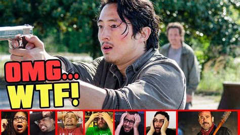 Reactors Reaction To Glenn Death In The Walking Dead Season 7 Episode 1 Mixed Reactions Twd