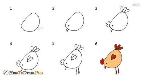 30 Easy Chicken Drawings Step By Step Guide Diy Crafts