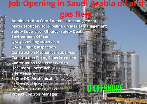 Job Opening In Saudi Arabia Oil And Gas Field