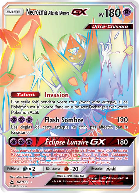 Necrozma Ailes De L Aurore Gx Soleil Et Lune Ultra Prisme Pok P Dia