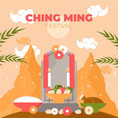 Free Vector | Flat ching ming festival celebration illustration